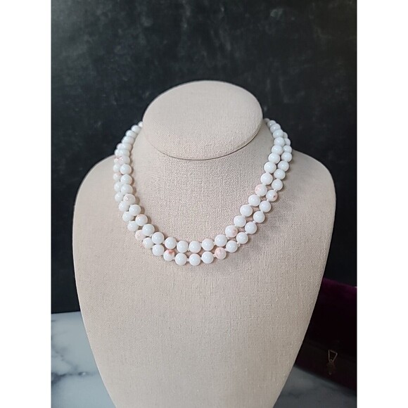 Double-Stranded Glass Beaded Necklace Vintage, READ - Picture 1 of 10